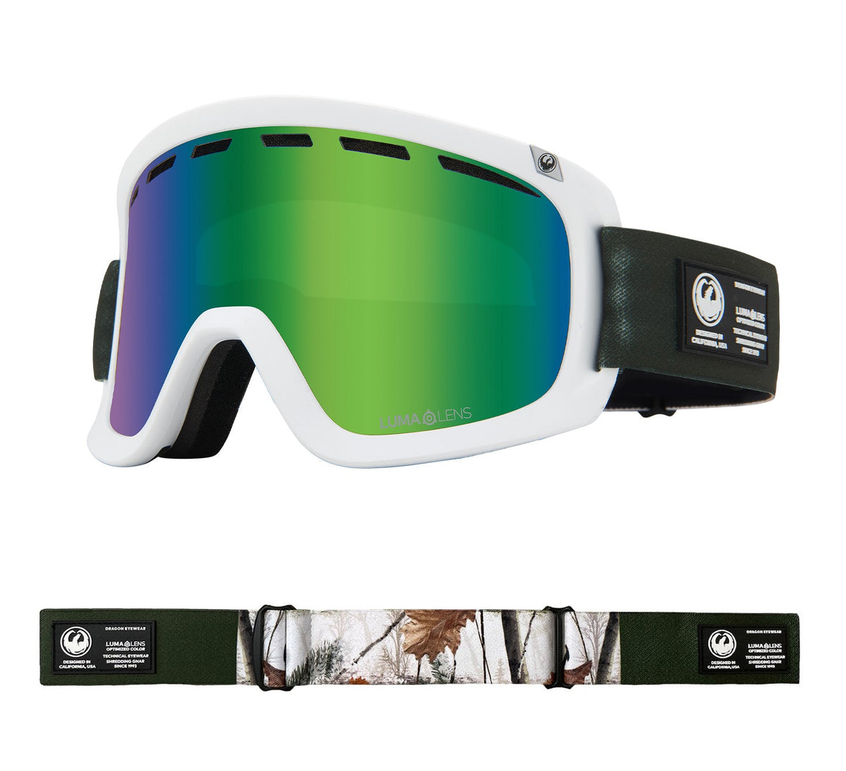 D1 OTG - Alpine Camo with Lumalens Green Ionized &amp; Lumalens Amber Lens