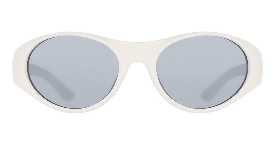 HISS - Shiny White with Silver Ionized Lens