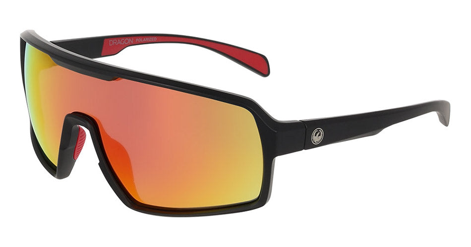 DRS1003 - Matte Black with Red Mirror Lens