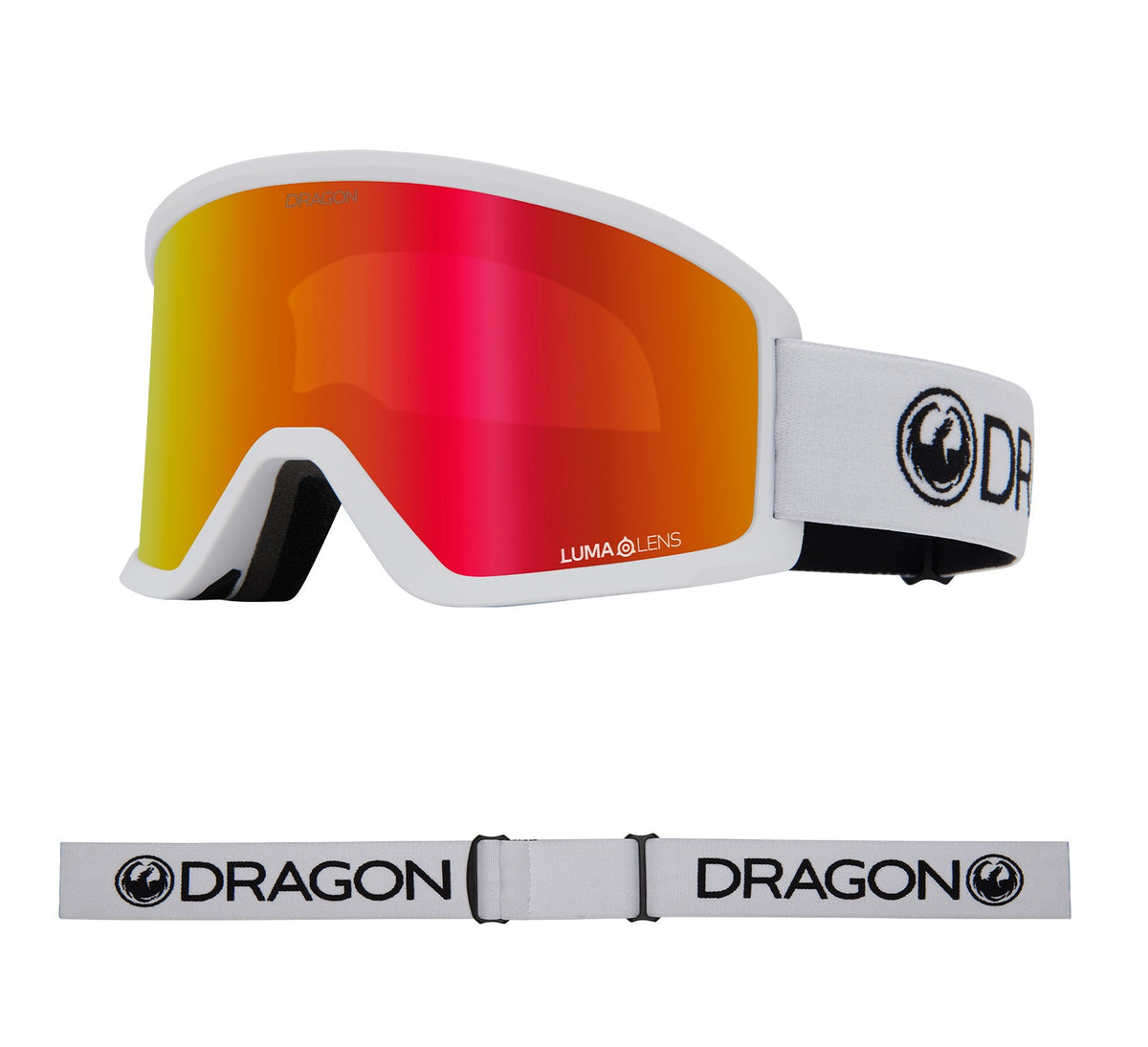 DX3 PLUS OTG - White with Lumalens Red Ionized &amp; Lumalens Light Rose Lens