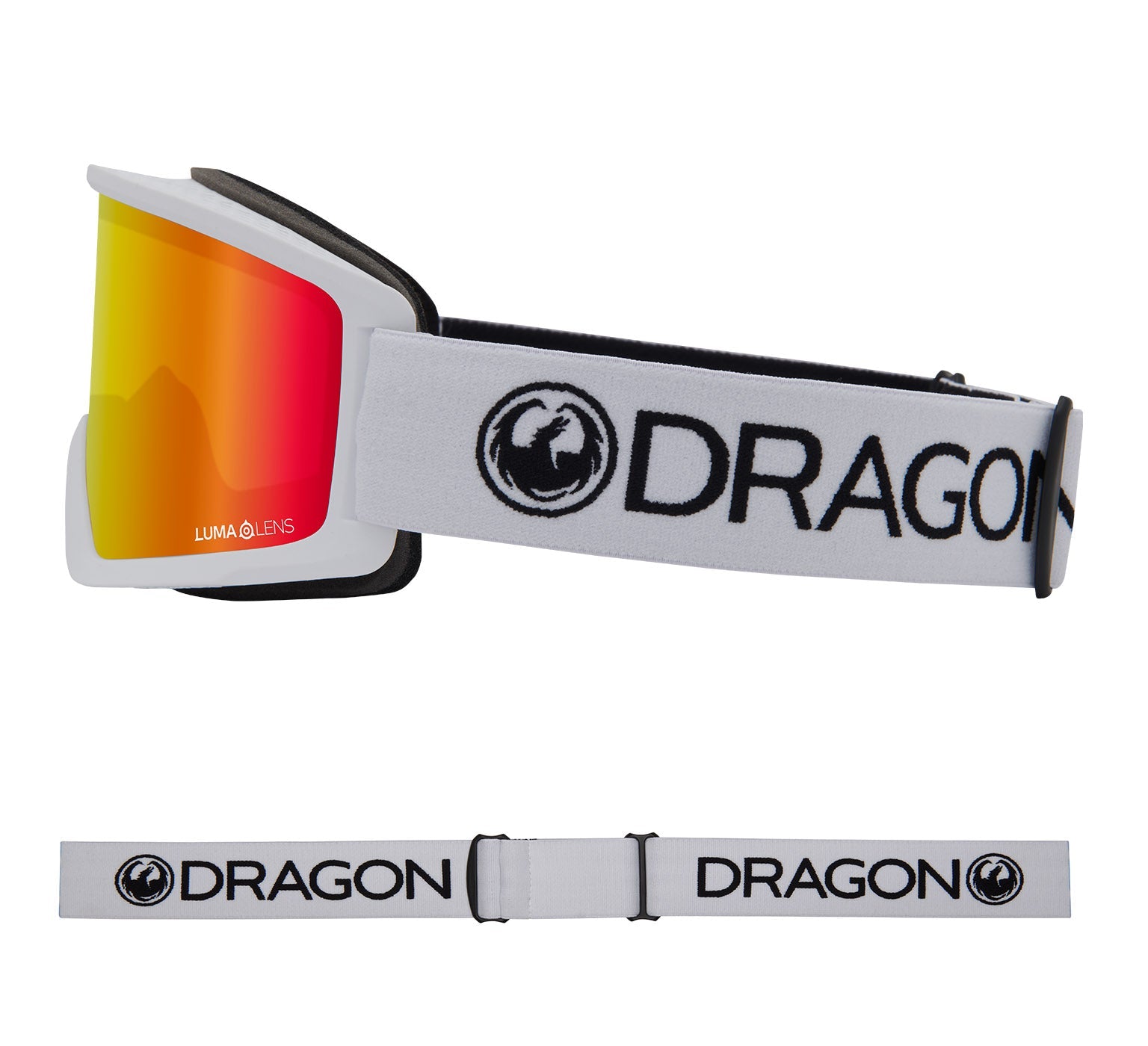 DX3 PLUS OTG - White with Lumalens Red Ionized & Lumalens Light Rose Lens