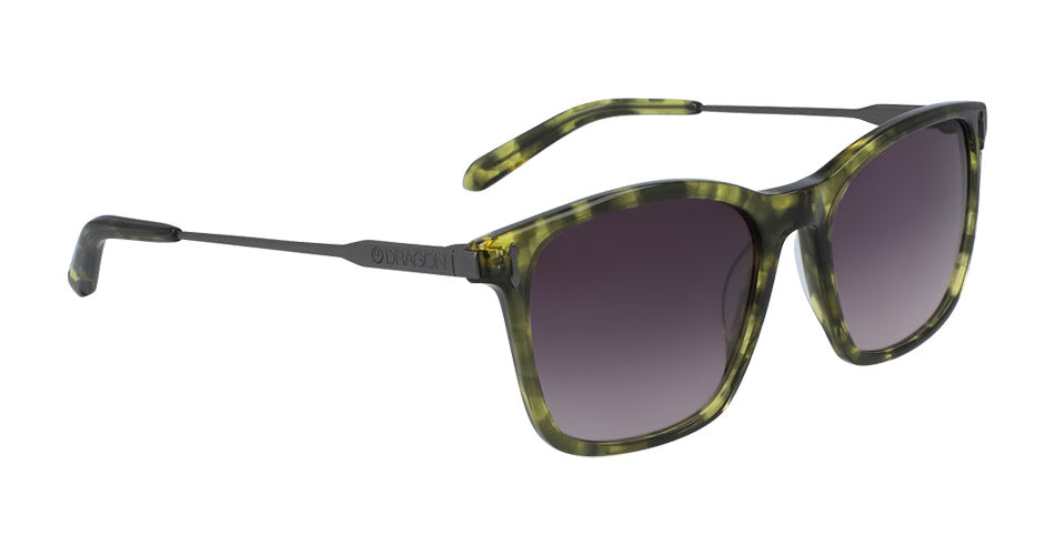 JAKE - Green Tortoise with Smoke Gradient Lens