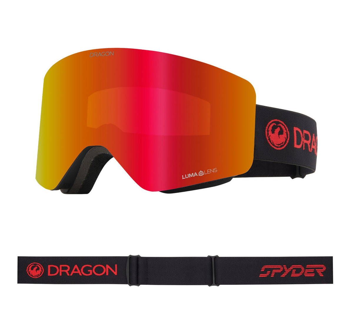 R1 OTG - Black Red Spyder Collab with Lumalens Red Ionized &amp; Lumalens Light Rose Lens