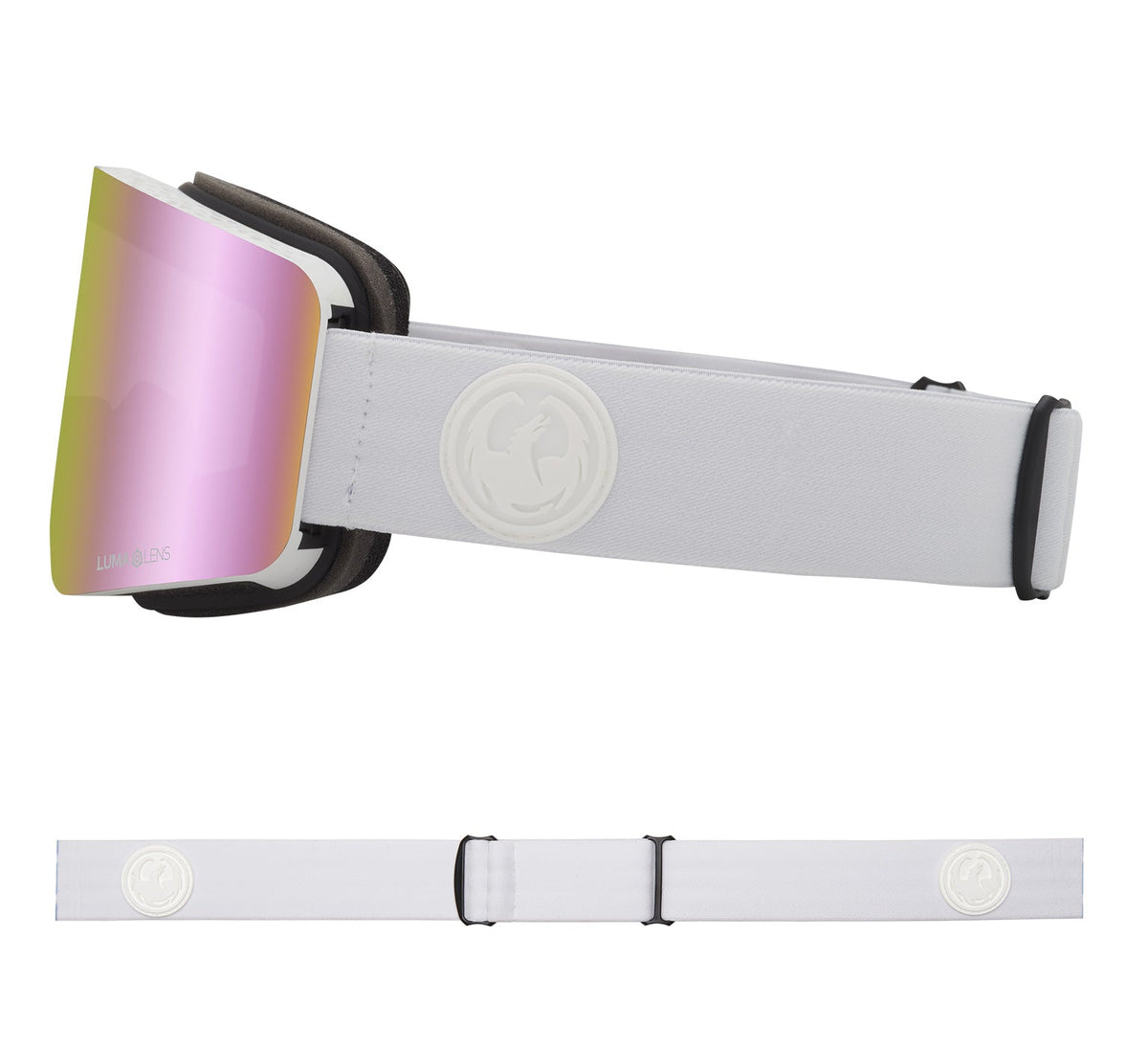 R1 OTG - Whiteout with Lumalens Pink Ionized & Lumalens Dark Smoke Lens