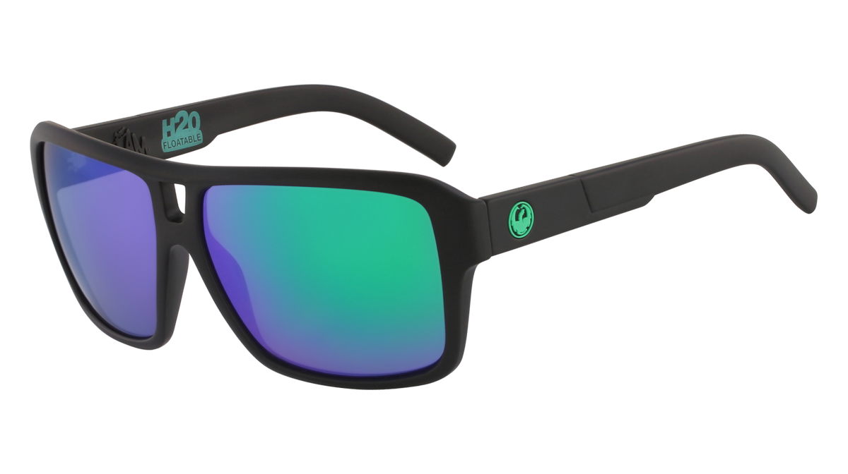 THE JAM - Matte Black H2O with Polarized Lumalens Green Ionized Lens